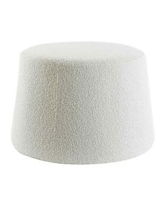 Light & Living Hocker Lauryn Bouclé Cream Laag