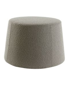 Light & Living Hocker Lauryn Bouclé Grey Brown Laag 