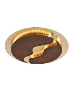Paul Neuhaus Nevis plafond- en wandlamp met ronde roestkleurige vorm