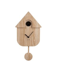 Karlsson Wandklok Modern Cuckoo Licht Hout