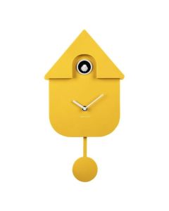 Karlsson Wandklok Cuckoo Modern Bright Yellow