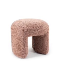 By-Boo krukje Sahi in terracotta kleur, uitgevoerd in zachte bouclé stof met een modern en stijlvol design.