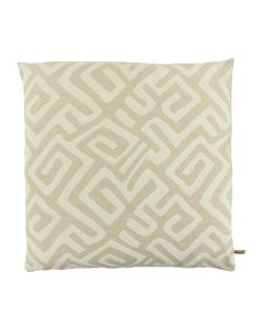 Sierkussen Naiwa van Claudi in off-white, met een modern geometrisch patroon, perfect voor een luxe en stijlvolle toevoeging aan je interieur.