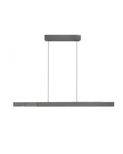 PURE Moto-Rise LED hanglamp in platina grijs met strak lijnvormig ontwerp en verstelbare ophanging.