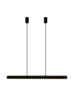 Zwarte Hazel Branch hanglamp met minimalistisch design en messing details, geschikt voor boven de eettafel of keuken.