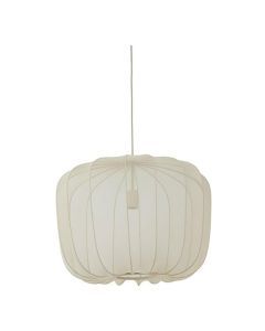 Plumeria hanglamp zand &Oslash;50 cm met organische vorm, ideaal voor boven de eettafel of in de woonkamer.