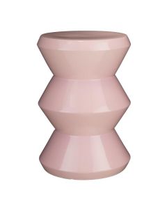 Lila keramieken bijzettafel van Mica Decorations met glanzende afwerking en speels geometrisch design.