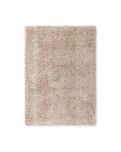 Hoogpolig vloerkleed Jazz van zuiver scheerwol, gefotografeerd van bovenaf op een witte achtergrond waarbij de volle en gem&ecirc;leerde poolstructuur zichtbaar is.