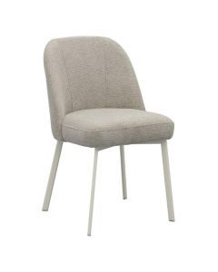 Eetkamerstoel Luson in Madrid Desert met beige poten, schuin vooraanzicht