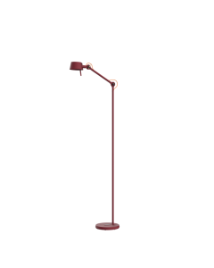 Rode design vloerlamp Bolt10 Floor met verstelbare arm en ronde voet