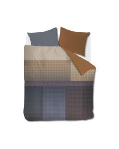 Beddinghouse Dutch Design Oxford Street dekbedovertrek met grafisch patroon in blauw en bruintinten
