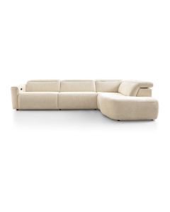 House of Dutchz 2100 hoekbank in boucl&eacute;stof Anthology 20-cream met luxe design