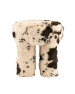 Krukje Cowy van By-Boo met langharige bekleding en zwart witte koeienvlekken