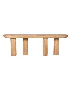 Sidetable Nigel van Eleonora met organisch gevormd blad en vier ronde poten van mangohout