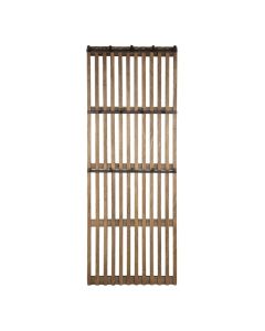 Hoge houten kapstok Tweak met verticale spijlen en 14 zwarte metalen haken