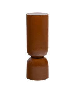 Hoge honinggele plantenstandaard met glanzende afwerking en cilindervormig design