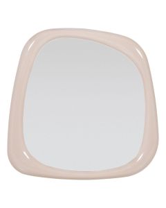 WOOOD Norea spiegel met hoogglans zandkleurig frame vooraanzicht