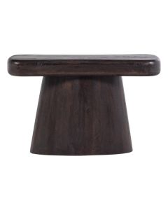 WOOOD sidetable Amco van donkerbruin mangohout frontaal gefotografeerd
