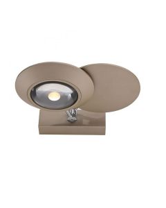 Moderne bronzen PURE Oculis wandlamp met verstelbare LED lichtpunten en minimalistisch design.