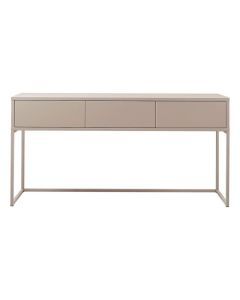 Sidetable Parete grijs met drie greeploze lades en slank metalen frame