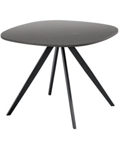 Zwarte Pronto Wonen Fitura salontafel met keramisch blad en metalen kruispoten