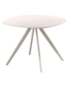 Witte Pronto Wonen Fitura salontafel met keramisch blad en metalen kruispoten