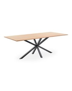 Profijt Meubel eettafel Rizoma met Old Oak Lamulux blad en zwart metalen spideronderstel