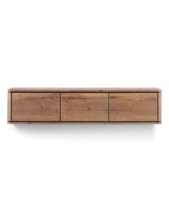 Hangend TV-meubel Lantani met drie klepdeuren in Barley houtlook