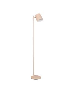 Minimalistische vloerlamp Blake in zandkleur met verstelbare lampenkap