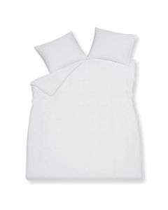 Purity Ravenna dekbedovertrekset wit met jacquard geweven bladmotief en bijpassende kussenslopen