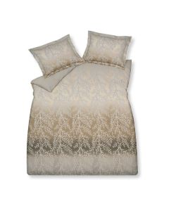 Dekbedovertrek Willow Whisper Linen met beige takkenpatroon en kleurverloop van beige naar bruin inclusief oxford kussenslopen.