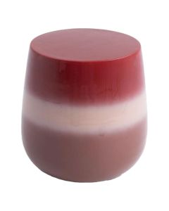 COCOmaison Do bijzettafel rood met rond design en glanzend kleurverloop.
