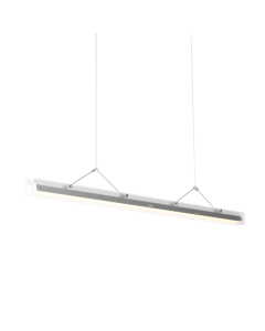 Tonone Bridge hanglamp in Fog White met slank lineair ontwerp en ge&iuml;ntegreerde ledverlichting.