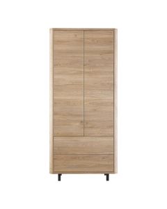 Pronto Wonen Lirona wandkast in old oak met twee deuren en twee laden.