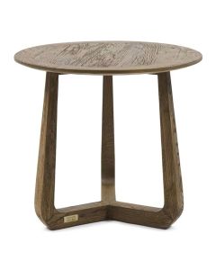 Rivi&egrave;ra Maison Miller ronde bijzettafel van gerecycled eikenhout 60 cm.