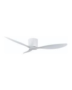 Freelight Brezza plafondventilator in witte uitvoering met drie slanke ventilatorbladen.