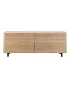  Pronto Wonen TV-kast Lirona 152 cm in old oak met zwarte poten.