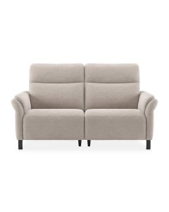 Happy@Home 2,5-zitsbank Cork in cr&egrave;me Valencia stof met zwarte metalen poten en comfortabele hoge rugleuning.