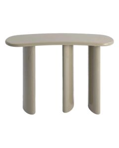 COCOmaison Jonne wandtafel olijfgroen met organisch blad en drie cilindervormige poten.