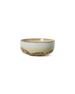 Tapas Bowl Shell van HKLIVING met gespikkelde binnenzijde en aardse kleuren
