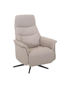 Vooraanzicht van Profijt Meubel relaxfauteuil Inverno in stof Glory 10-Liver met dichte armen en zwarte 5-teensvoet
