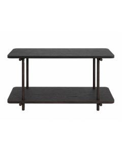 COCOmaison bijzettafel Oakly Bruin Basalt met twee houten bladen