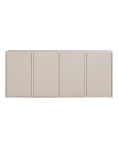 WOOOD Merel dressoir in dust met vier greeploze deuren.