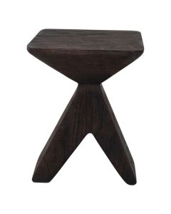 Urban Nature Culture Sion bijzettafel van donker mangohout met sculpturaal onderstel