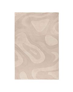 Beige vloerkleed Weave met organisch patroon in verschillende zachte beigetinten