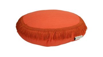 Trendhopper Rond Sierkussen Rood Franjes