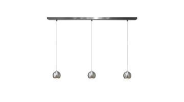 Licht & Wonen Hanglamp Denver 3Lichts Alu