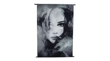 INHOUSE Wandkleed Woman Face Velvet Black