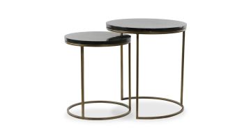 Light & Living Bijzettafel Sobrina Zwart Set van 2