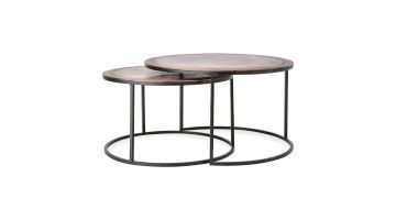 INHOUSE Salontafel Talca Copper Set van 2
